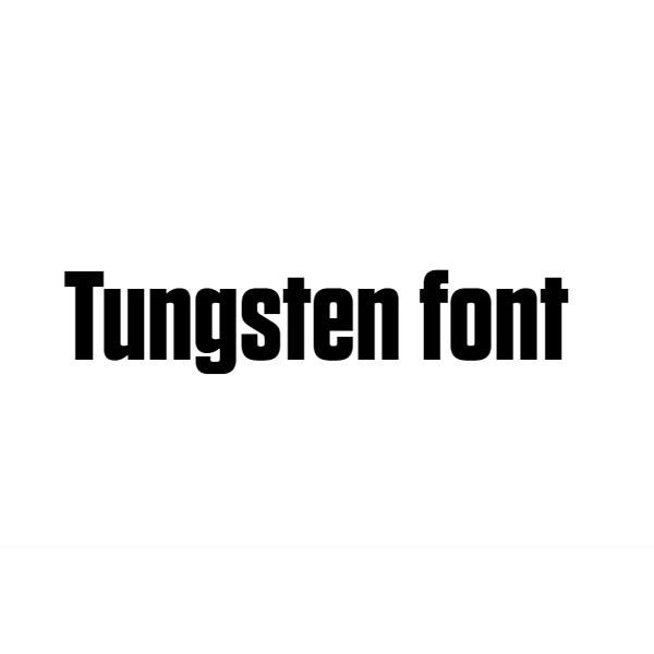 Tungsten Font